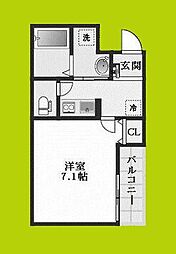 大阪市東淀川区柴島2丁目マンション 1Kの間取図画像