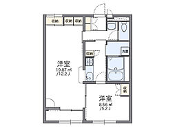 レオパレス喜連北 1LDKの間取図画像