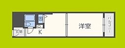 松屋町グランドハイツ ワンルームの間取図画像