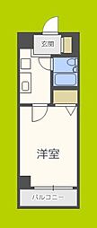 エスリード新大阪 1Kの間取図画像