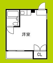 桜ノ宮シティハイツ ワンルームの間取図画像