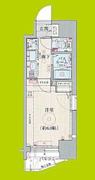 エステムコート難波センチュリオ 1Kの間取図画像