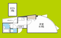 レジデンス夕凪 1Kの間取図画像