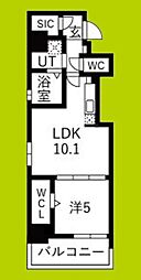 ミラージュパレス本町Depart 1LDKの間取図画像