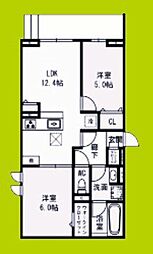 クラシスト深江北 2LDKの間取図画像