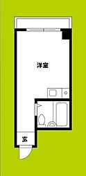 マンションイン瓦屋町パート1 ワンルームの間取図画像