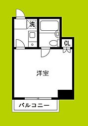 ライズ芦原橋 1Kの間取図画像