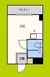 ラパンジール松屋町 ワンルームの間取図画像