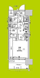 CREST TAPP 大阪EAST 1Kの間取図画像