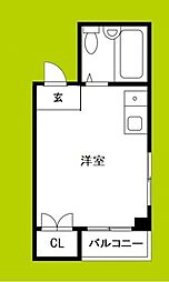 ロイヤルステージ上新庄 ワンルームの間取図画像