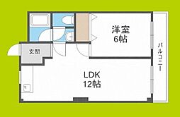ミスター上新庄 1LDKの間取図画像