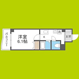 メゾンナカムラ北堀江 1Kの間取図画像