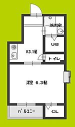 コンフォートテラステンマ 1Kの間取図画像
