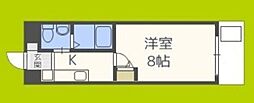 M'PLAZA緑橋 1Kの間取図画像