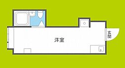 昭和グランドハイツ西三国 ワンルームの間取図画像