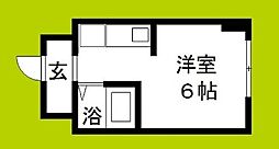 セント高津 ワンルームの間取図画像