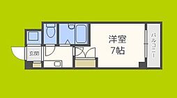 エストゥディオ・アヴァンサル 1Kの間取図画像