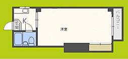 リリアン都島 1DKの間取図画像