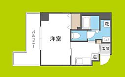 MiYo87天下茶屋 1Kの間取図画像