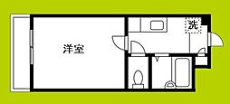 新深江ツリガミビルパート1 1Kの間取図画像