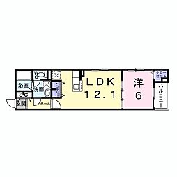 Le・Cadre 1LDKの間取図画像