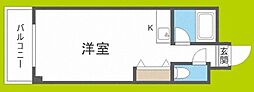 タイホウハイツ敷津2番館 ワンルームの間取図画像