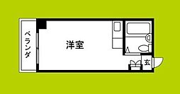 メゾン大道 ワンルームの間取図画像