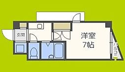 エストゥディオ・アヴァンサル 1Kの間取図画像