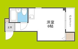 JP豊里レジデンス ワンルームの間取図画像