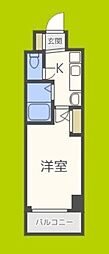 ラナップスクエア同心2 1Kの間取図画像