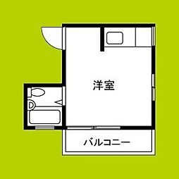 マンション杏 ワンルームの間取図画像