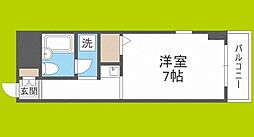 十三ホワイティ ワンルームの間取図画像