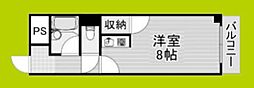 エスポワール御崎 1Kの間取図画像