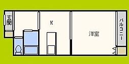 エクトスリー 1DKの間取図画像