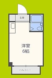 清水728ハイツ ワンルームの間取図画像