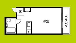 グランドハイツ東小橋 ワンルームの間取図画像