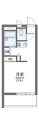 レオパレスタカラ 1Kの間取図画像