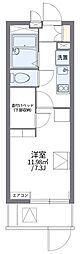 レオパレスサウスリー 1Kの間取図画像