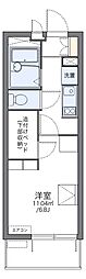 ポートサイド弁天 1Kの間取図画像