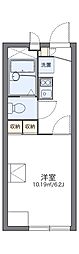 レオパレスけやき 1Kの間取図画像