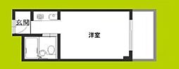 パンジービオラ春日出 ワンルームの間取図画像
