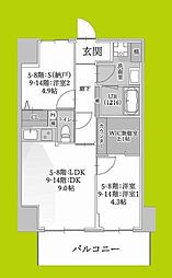 ハイラインV 1SLDKの間取図画像