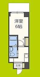 グランパシフィック花園北 1Kの間取図画像