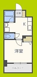 willDo難波w1 1Kの間取図画像