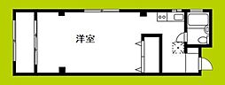 第一奥村マンション ワンルームの間取図画像