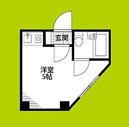 大宝大手前ロイヤルハイツ ワンルームの間取図画像
