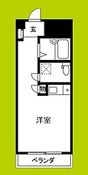 シャンボール第3新大阪 ワンルームの間取図画像