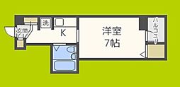 T-HOMES新大阪 1Kの間取図画像