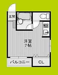 メディパーク ワンルームの間取図画像