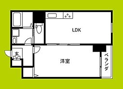 朝日プラザ高津第1 1LDKの間取図画像